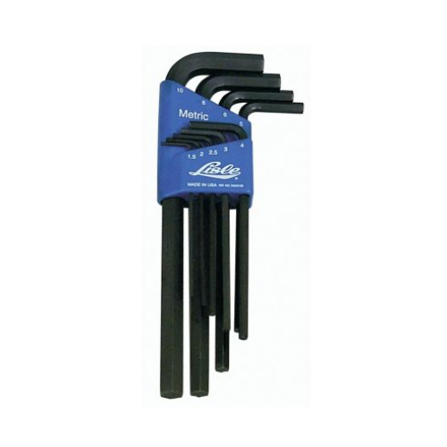 Lisle HEX KEY SET 9 PC METRIC LONG 1.5-10MM