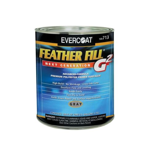 Fibre glass Evercoat FEATHER FILL G 2 100713 High-Build Polyester Primer Surfacer, 1 gal Round Can, Gray