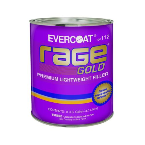 Fibre glass Evercoat Rage Gold 100112 Lightweight Premium Body Filler, 3 L Can, Gray, Liquid