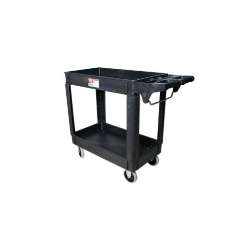 K Tool International Tool Cart HD Plastic 2 Shelf Tub Style
