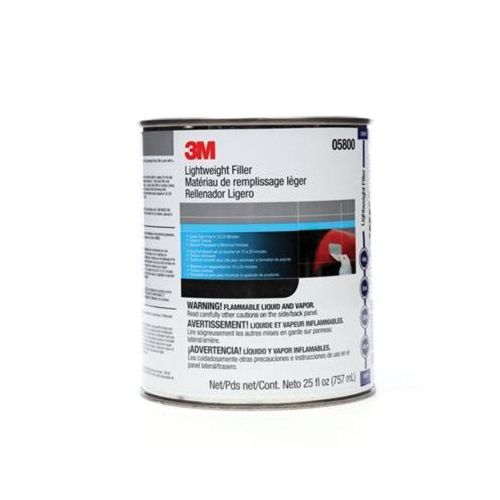 3M 05800 Lightweight Body Filler, 1 qt Can, Blue/Gray, Paste