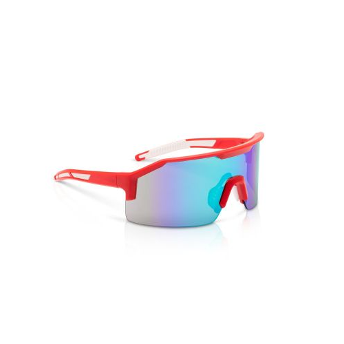 Jackson Safety Safety Glasses - MAXVIEW+ Series - Blue/Green Mirror Lens - Red Frame - Hardcoat Anti-Scratch