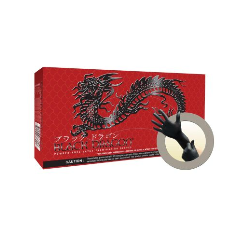 Microflex BLACK DRAGON LATEX EXAM GLOVES L